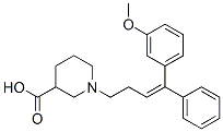 3-Piperidinecarboxylic acid, 1-(4-(3-methoxyphenyl)-4-phenyl-3-butenyl )- CAS#: 89203-60-1