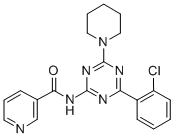 3-Pyridinecarboxamide, N-(4-(2-chlorophenyl)-6-(1-piperidinyl)-1,3,5-t riazin-2-yl)- CAS#: 85633-11-0