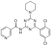 3-Pyridinecarboxamide, N-(4-(2,5-dichlorophenyl)-6-(1-piperidinyl)-1,3 ,5-triazin-2-yl)- CAS#: 85633-16-5