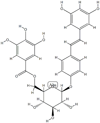 3,4',5-trihydroxystilbene-4'-O-(6''-O-galloyl)glucopyranoside CAS#: 80446-63-5
