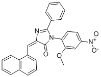 3,5-Dihydro-3-(2-methoxy-4-nitrophenyl)-5-(naphthalenylmethylene)-2-ph enyl-4H-imidazol-4-one CAS#: 83536-75-8