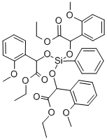3,5,8-Trioxa-4-siladecanoic acid, 2,6-bis(2-methoxyphenyl)-4-(2-ethoxy -1-(2-methoxyphenyl)-2-oxoethoxy)-7-oxo-4-phenyl-, ethyl ester CAS#: 85912-48-7