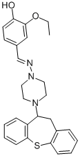 4-(((4-(10,11-Dihydrodibenzo(b,f)thiepin-10-yl)-1-piperazinyl)imino)me thyl)-2-ethoxyphenol CAS#: 86759-00-4