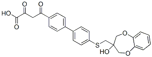 4-(4'-(((3,4-dihydro-3-hydroxy-2H-1,5-benzodioxepin-3-yl)methyl)thio)(1,1'-biphenyl)-4-yl)-2,4-dioxobutanoic acid CAS#: 83085-97-6