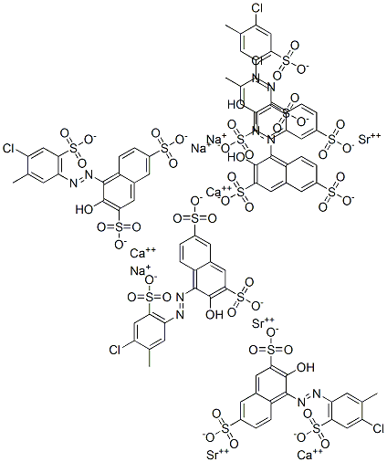 4-[(4-chloro-6-sulpho-m-tolyl)azo]-3-hydroxynaphthalene-2,7-disulphonic acid, calcium sodium strontium salt CAS#: 85005-83-0