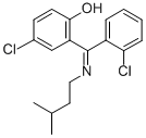 4-Chloro-2-(((2-chlorophenyl)(3-methylbutyl)imino)methyl)phenol CAS#: 80018-11-7