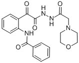 4-Morpholineacetic acid, 2-((2-(benzoylamino)phenyl)oxoacetyl)hydrazid e CAS#: 85080-21-3