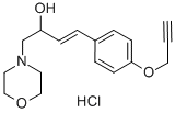 4-Morpholineethanol, alpha-(p-(2-propynyloxy)styryl)-, hydrochloride CAS#: 80304-75-2