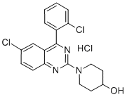 4-Piperidinol, 1-(6-chloro-4-(2-chlorophenyl)-2-quinazolinyl)-, monohy drochloride CAS#: 86892-32-2