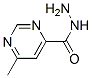 4-Pyrimidinecarboxylicacid,6-methyl-,hydrazide(7CI) CAS#: 89691-95-2