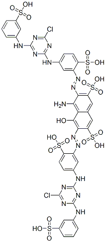 4-amino-3,6-bis[[5-[[4-chloro-6-[(3-sulphophenyl)amino]-1,3,5-triazin-2-yl]amino]-2-sulphophenyl]azo]-5-hydroxynaphthalene-2,7-disulphonic acid CAS#: 81417-94-9