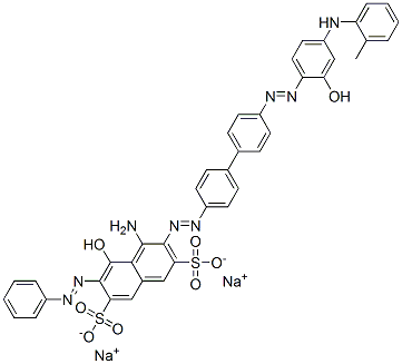 4-amino-5-hydroxy-3-[[4'-[[2-hydroxy-4-[(o-tolyl)amino]phenyl]azo][1,1'-biphenyl]-4-yl]azo]-6-(phenylazo)naphthalene-2,7-disulphonic acid, sodium salt CAS#: 85750-00-1