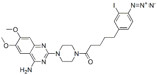 4-amino-6,7-dimethoxy-2-(4-(5-(3-iodo-4-azidophenyl)pentanoyl)-1-piperazinyl)quinazoline CAS#: 87620-10-8