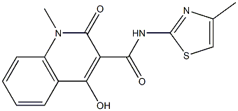 4-hydroxy-1-methyl-N-(4-methyl-1,3-thiazol-2-yl)-2-oxo-1,2-dihydroquinoline-3-carboxamide CAS#: 84088-59-5