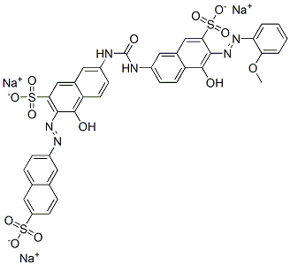 4-hydroxy-7-[[[[5-hydroxy-6-[(2-methoxyphenyl)azo]-7-sulpho-2-naphthyl]amino]carbonyl]amino]-3-[(6-sulpho-2-naphthyl)azo]naphthalene-2-sulphonic acid, sodium salt CAS#: 83763-84-2