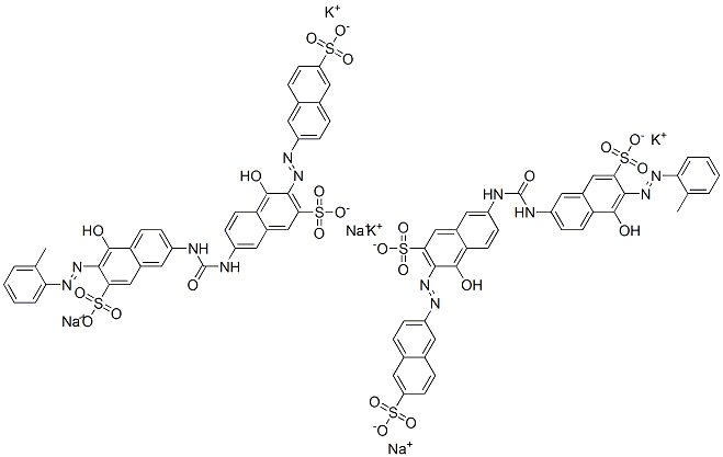 4-hydroxy-7-[[[[5-hydroxy-6-[(o-tolyl)azo]-7-sulpho-2-naphthyl]amino]carbonyl]amino]-3-[(6-sulpho-2-naphthyl)azo]naphthalene-2-sulphonic acid, potassium sodium salt CAS#: 83232-37-5