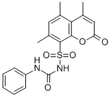 4,5,7-Trimethyl-2-oxo-N-((phenylamino)carbonyl)-2H-1-benzopyran-8-sulf onamide CAS#: 85302-26-7