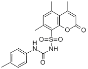 4,5,7-Trimethyl-N-(((4-methylphenyl)amino)carbonyl)-2-oxo-2H-1-benzopy ran-8-sulfonamide CAS#: 85302-25-6