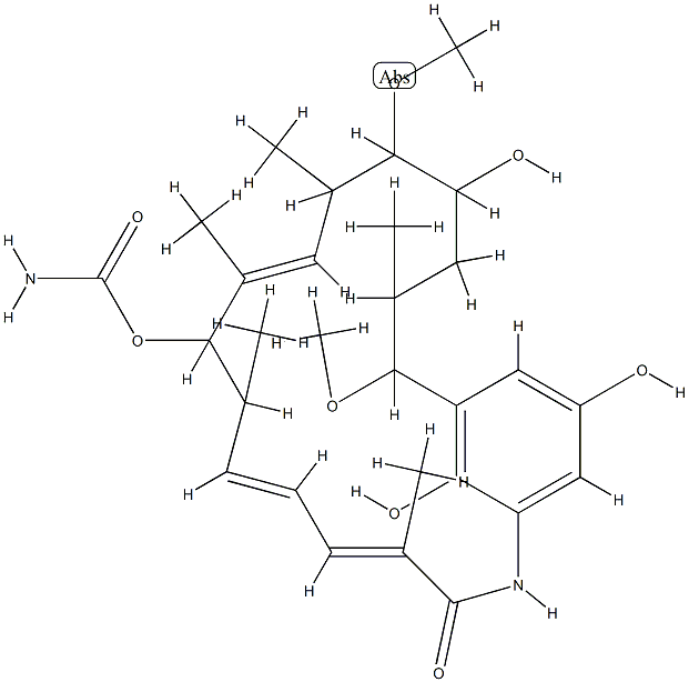 [(4E,6E,10E)-14,20,22-trihydroxy-13,17-dimethoxy-4,8,10,12,16-pentamet hyl-3-oxo-2-azabicyclo[16.3.1]docosa-4,6,10,19,21,23-hexaen-9-yl] carb amate CAS#: 86683-20-7