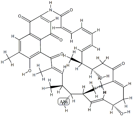 (4E,6Z)-30-Dechloro-2-demethylnaphthomycin A CAS#: 86825-87-8