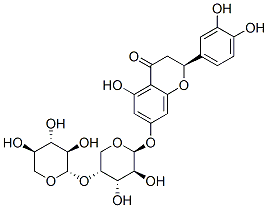 4H-1-Benzopyran-4-one, 2-(3,4-dihydroxyphenyl)-2,3-dihydro-5-hydroxy-7 -((4-O-beta-D-xylopyranosyl-beta-D-arabinopyranosyl)oxy)-, (S)- CAS#: 81287-62-9
