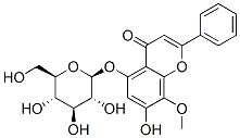 4H-1-Benzopyran-4-one, 5-(beta-D-glucopyranosyloxy)-7-hydroxy-8-methox y-2-phenyl- CAS#: 80366-14-9