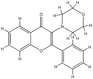 4H-1-Benzopyran-4-one,3-(4-morpholinyl)-2-phenyl-(9CI) CAS#: 81281-86-9