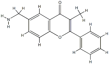 4H-1-Benzopyran-4-one,6-(aminomethyl)-3-methyl-2-phenyl-(9CI) CAS#: 805953-41-7