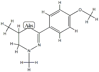 4H-1,3,4-Oxadiazine,5,6-dihydro-2-(p-methoxyphenyl)-4,6-dimethyl-(8CI) CAS#: 802552-82-5