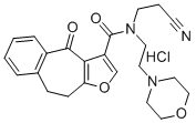 4H-Benzo(4,5)cyclohepta(1,2-b)furan-3-carboxamide, 9,10-dihydro-N-(2-c yanoethyl)-N-(2-(4-morpholinyl)ethyl)-4-oxo-, monohydrochloride CAS#: 83494-79-5