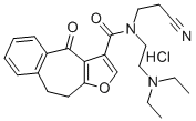 4H-Benzo(4,5)cyclohepta(1,2-b)furan-3-carboxamide, 9,10-dihydro-N-(2-c yanoethyl)-N-(2-(diethylamino)ethyl)-4-oxo-, monohydrochloride CAS#: 83494-78-4