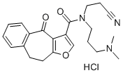 4H-Benzo(4,5)cyclohepta(1,2-b)furan-3-carboxamide, 9,10-dihydro-N-(2-c yanoethyl)-N-(3-(dimethylamino)propyl)-4-oxo-, monohydrochloride CAS#: 83494-80-8