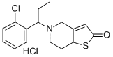 5-(1-(2-Chlorophenyl)propyl)-5,6,7,7a-tetrahydro-4H-thieno(3,2-c)pyrid in-2-one hydrochloride CAS#: 83427-64-9