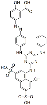 5-[[4-[[4-[(8-hydroxy-3,6-disulpho-1-naphthyl)amino]-6-(phenylamino)-1,3,5-triazin-2-yl]amino]phenyl]azo]salicylic acid CAS#: 85720-94-1