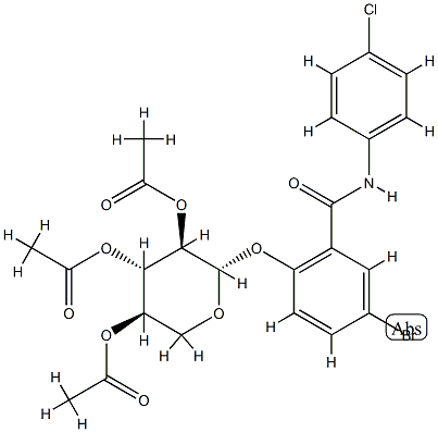 5-Bromosalicyl-4'-chloroanilide O-beta-D-xylopyranoside triacetate CAS#: 81742-16-7