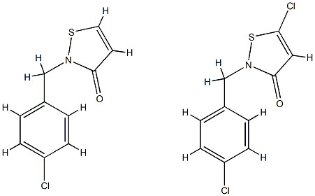 5-Chloro-2-((4-chlorophenyl)methyl)-3(2H)-isothiazolone with 2-((4-chlorophenyl)methyl)-3(2h)-isothiazolone CAS#: 83542-80-7