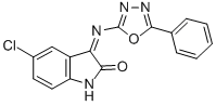 5-Chloro-3-(5-phenyl-1,3,4-oxadiazol-2-ylimino)-2-indolinone CAS#: 84640-85-7