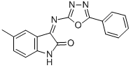 5-Methyl-3-(5-phenyl-1,3,4-oxadiazol-2-ylimino)-2-indolinone CAS#: 84640-91-5