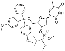 5'-O-(4,4'-DIMETHOXYTRITYL)-2'-DEOXYTHYMIDINE-3'-(METHYL-N,N-DIISOPROPYL)PHOSPHORAMIDITE CAS#: 84416-85-3
