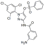 5-Phenylsulfonyloxy-3-(m-aminobenzoylamino)-1-(2,4,6-trichlorophenyl)-1H-pyrazole CAS#: 86491-47-6