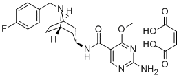5-Pyrimidinecarboxamide, 2-amino-N-(8-(p-fluorobenzyl)-3-beta-nortropa nyl)-4-methoxy-, monomaleate CAS#: 84923-18-2