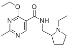 5-Pyrimidinecarboxamide, 4-ethoxy-N-((1-ethyl-2-pyrrolidinyl)methyl)-2 -methyl- CAS#: 84332-33-2