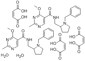 5-Pyrimidinecarboxamide, N-((1-benzyl-2-pyrrolidinyl)methyl)-4-methoxy -2-methyl-, maleate, hydrate (2:3:2) CAS#: 84332-28-5