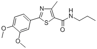 5-Thiazolecarboxamide, 2-(3,4-dimethoxyphenyl)-4-methyl-N-propyl- CAS#: 82875-40-9