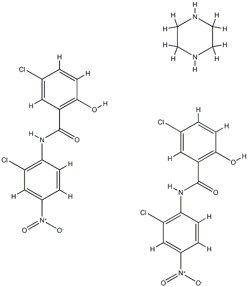 5-chloro-N-(2-chloro-4-nitrophenyl)salicylamide, compound with piperazine (2:1) CAS#: 81424-66-0