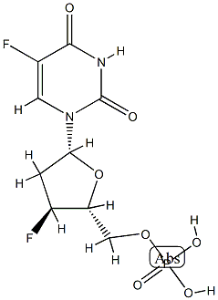 5-fluoro-(2',3')-dideoxy-3'-fluorouridine 5'-phosphate CAS#: 87395-48-0