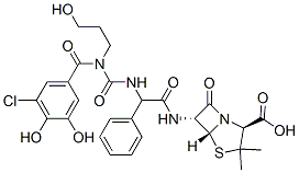6-(2-(3-(5-chloro-3,4-dihydroxybenzoyl)-3-(3-hydroxypropyl)-1-ureido)-2-phenylacetamido)penicillanic acid CAS#: 88852-54-4