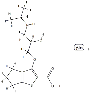 6-[2-hydroxy-3-(propan-2-ylamino)propoxy]-8-thiabicyclo[3.3.0]octa-6,9 -diene-7-carboxylic acid hydrochloride CAS#: 85462-73-3