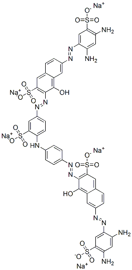 6-[(2,4-diamino-5-sulphophenyl)azo]-3-[[4-[[4-[[7-[(2,4-diamino-5-sulphophenyl)azo]-1-hydroxy-3-sulpho-2-naphthyl]azo]phenyl]amino]-3-sulphophenyl]azo]-4-hydroxynaphthalene-2-sulphonic acid, sodium salt CAS#: 85188-19-8