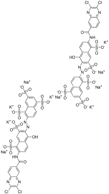 6-[[6-[[(2,3-dichloroquinoxalin-6-yl)carbonyl]amino]-1-hydroxy-3,5-disulpho-2-naphthyl]azo]naphthalene-1,3,5-trisulphonic acid, potassium sodium salt CAS#: 83399-94-4